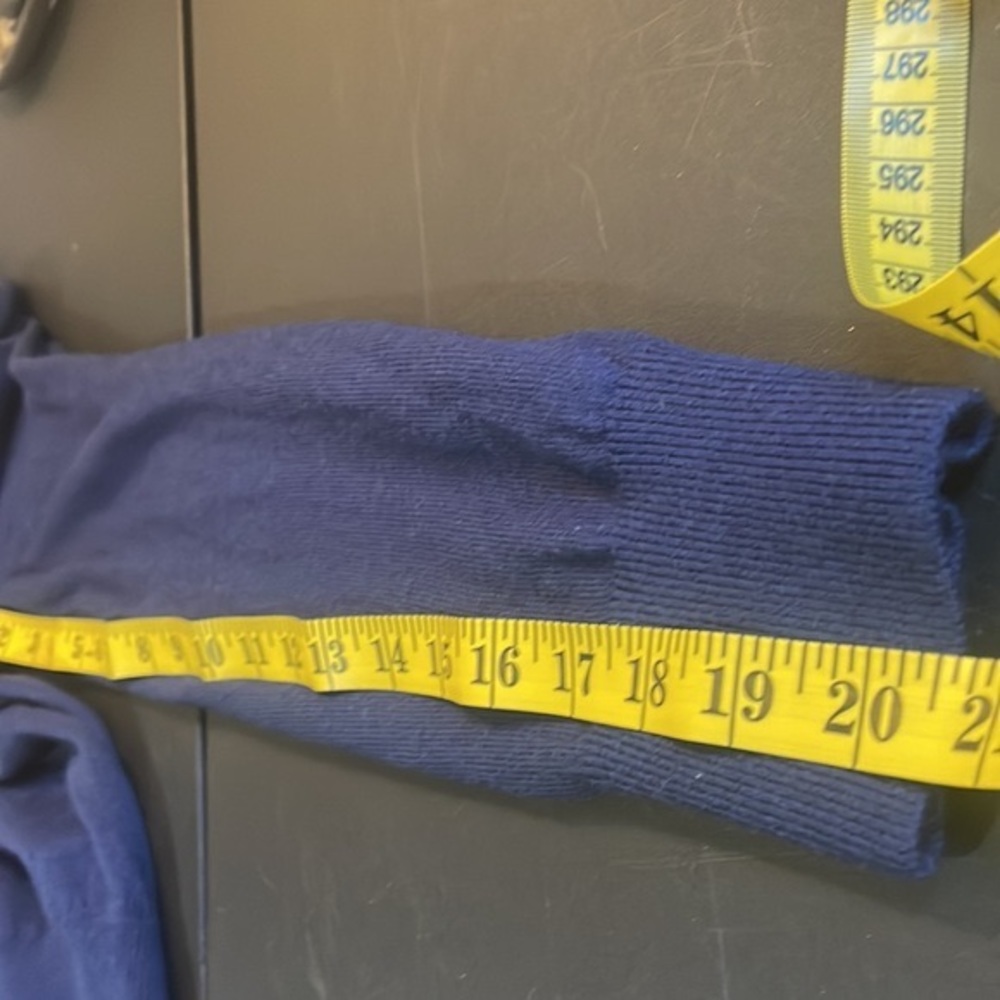 Banana Republic Navy Blue, Quarter Zipper, V neck, Turtleneck, Sweater, Medium - Picture 6 of 9
